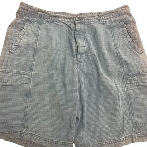 Tommy Bahama Relax Cargo Shorts Men's Size 36‎ Blue Plaid